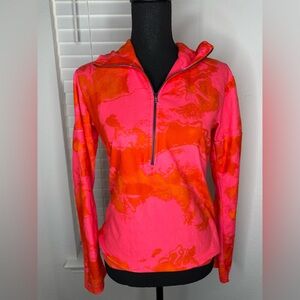 Women's Pink and Orange Long Sleeve Top